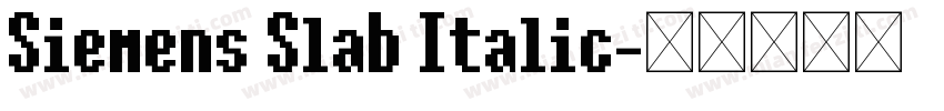 Siemens Slab Italic字体转换